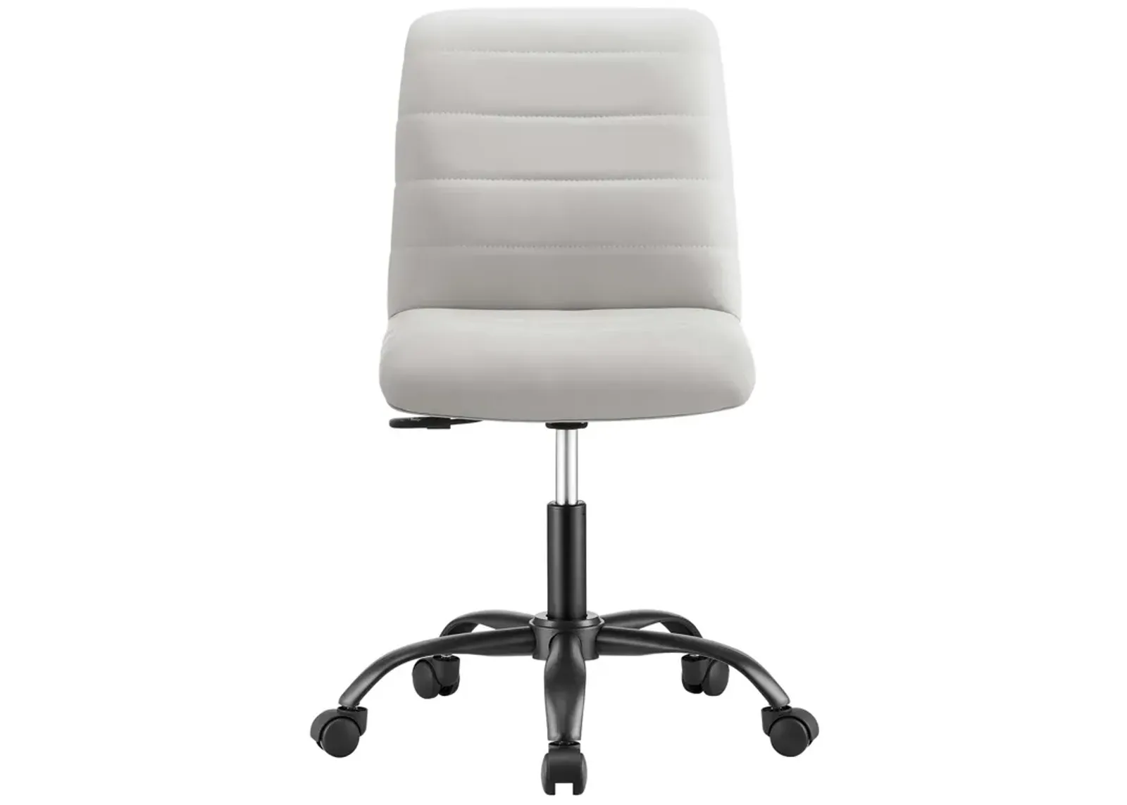 Ripple Armless Vegan Leather Office Chair