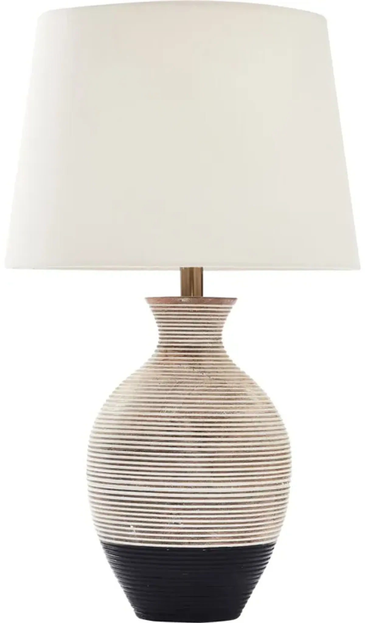 27" White Wash and Black 3-Way Switch Table Lamp