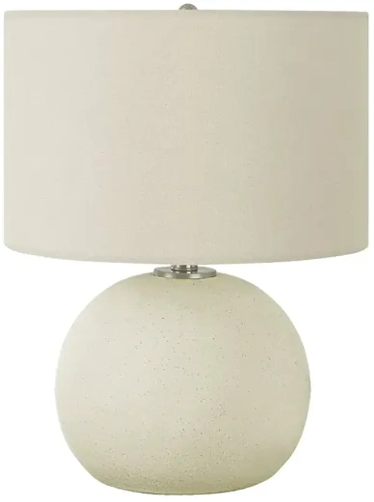 Monarch Specialties I 9630 - Lighting, 18"H, Table Lamp, Ivory / Cream Shade, Cream Ceramic, Contemporary