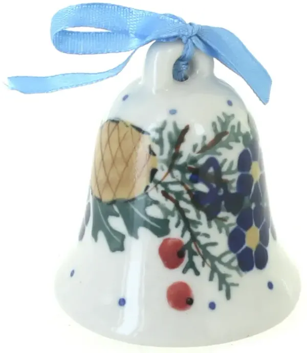 Blue Rose Polish Pottery Frosty Duo Bell