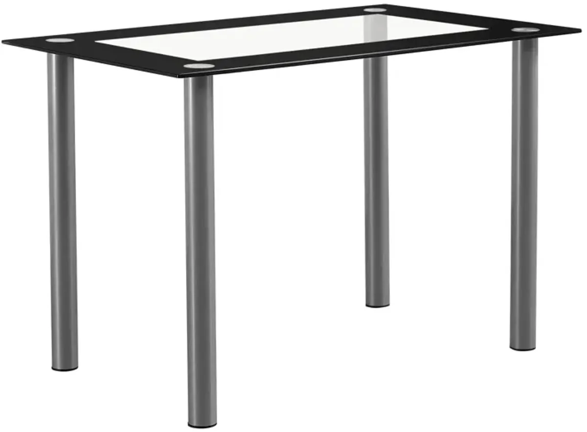 Contemporary Tempered Glass Dining Table, Perfect for Modern Dining Rooms