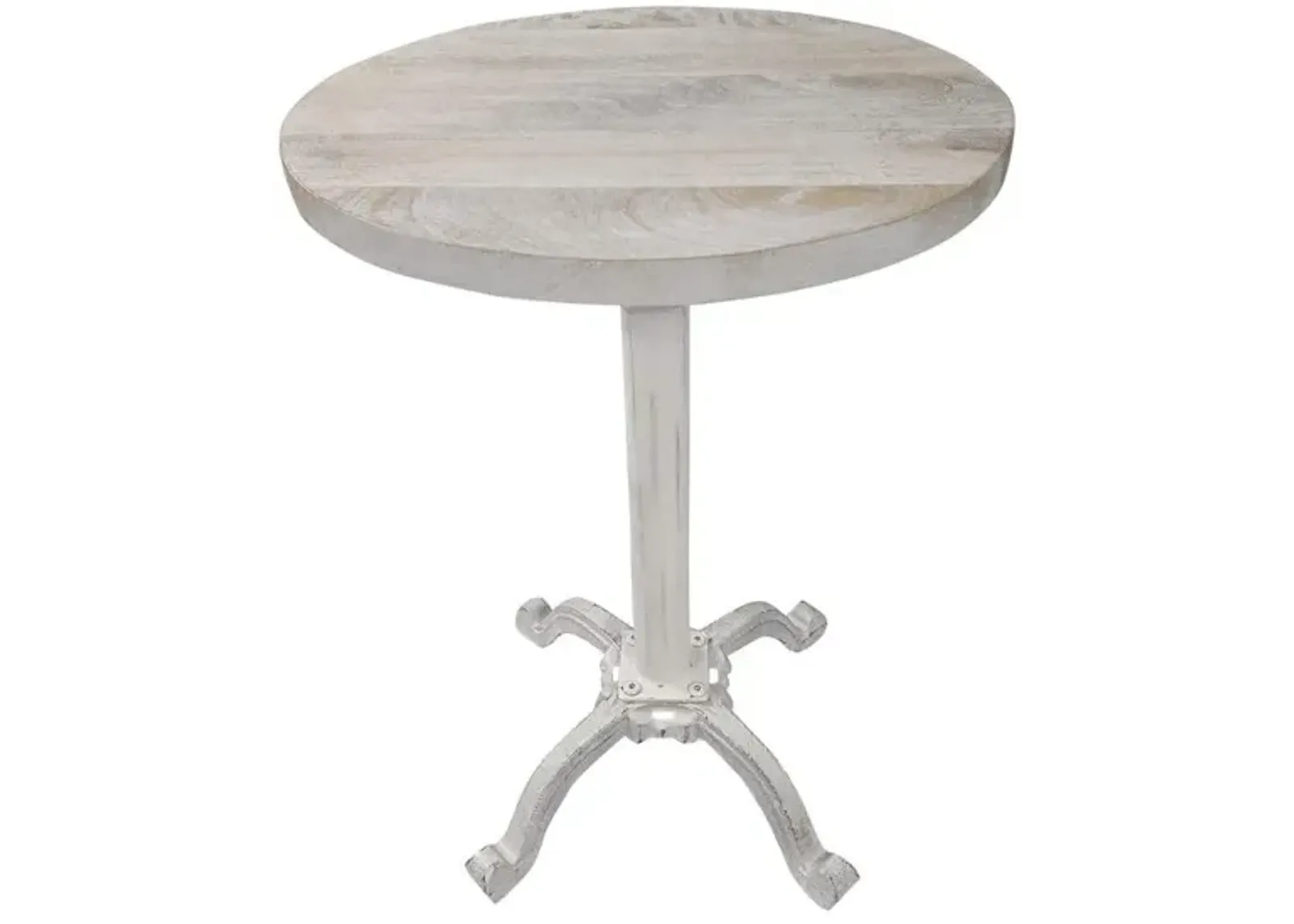 Carolina Living Colton Adjustable Vintage Table - Whitewash