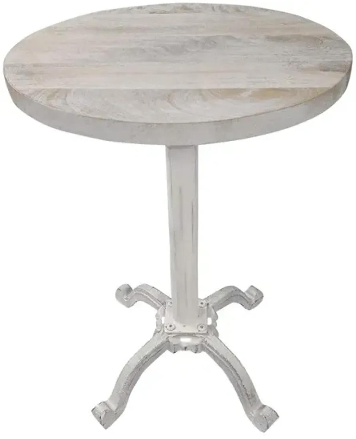 Carolina Living Colton Adjustable Vintage Table - Whitewash