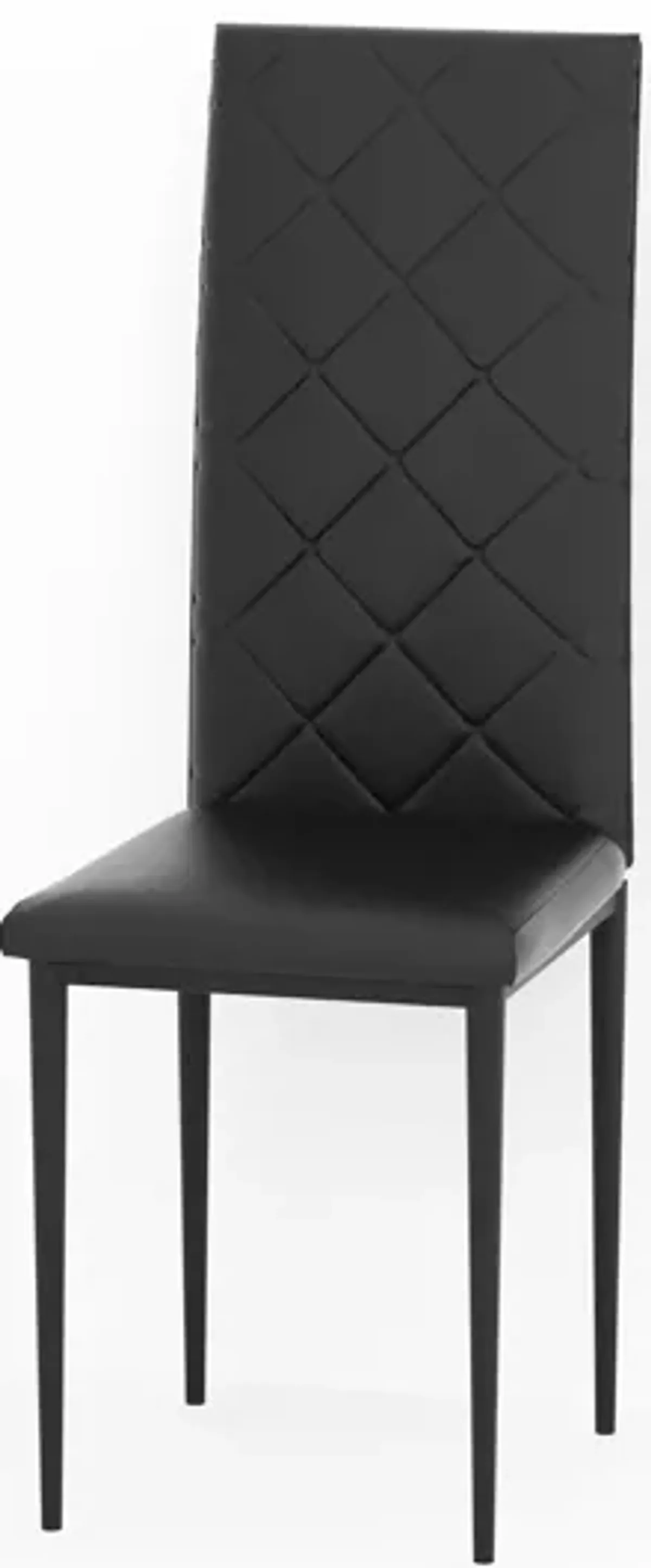 Tansole Black PU Leather with Metal Frame Dining Chairs (Set of 4)