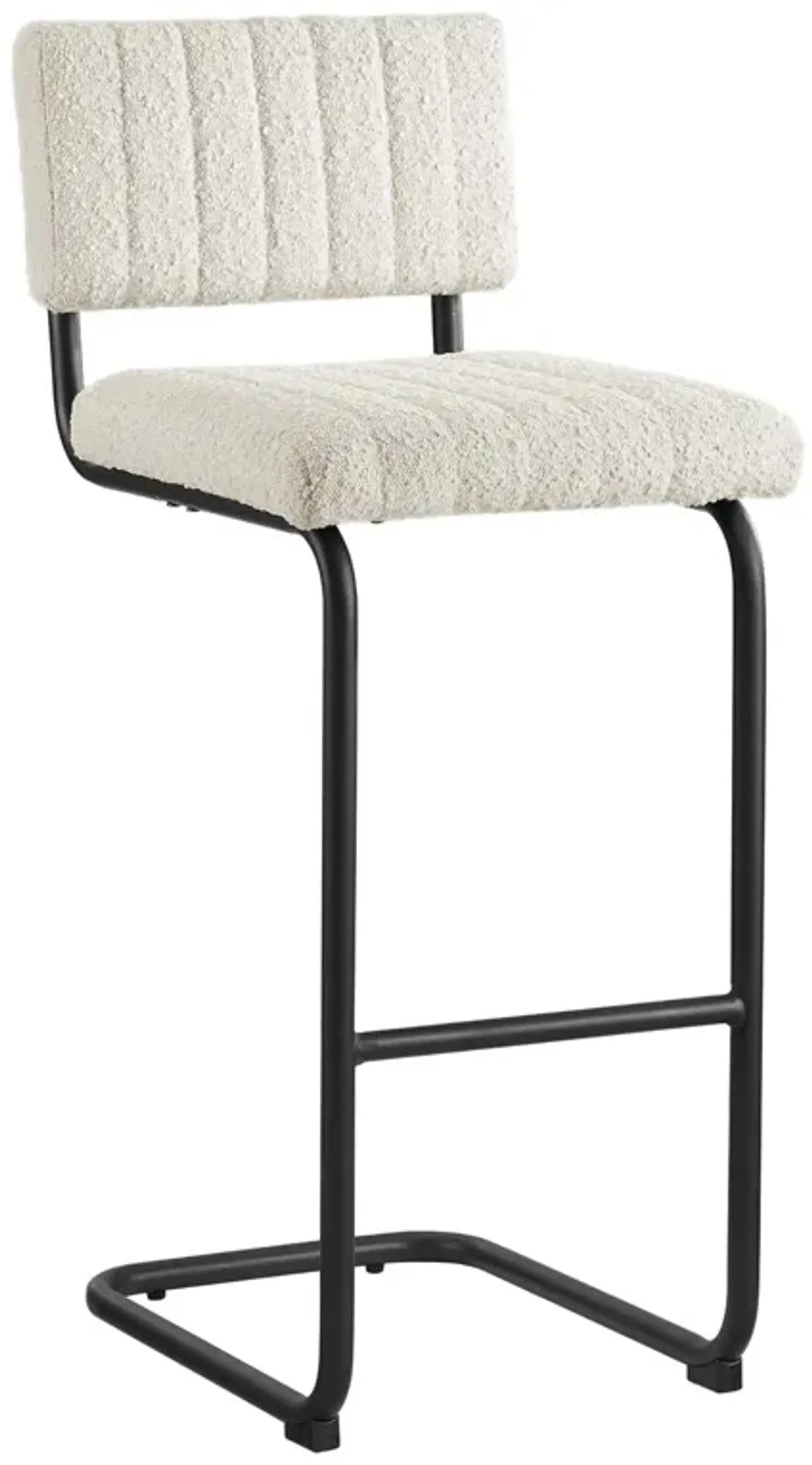 Parity Boucle Bar Stools - Set of 2: Mid-Century Charm, Retro Modern Aesthetic