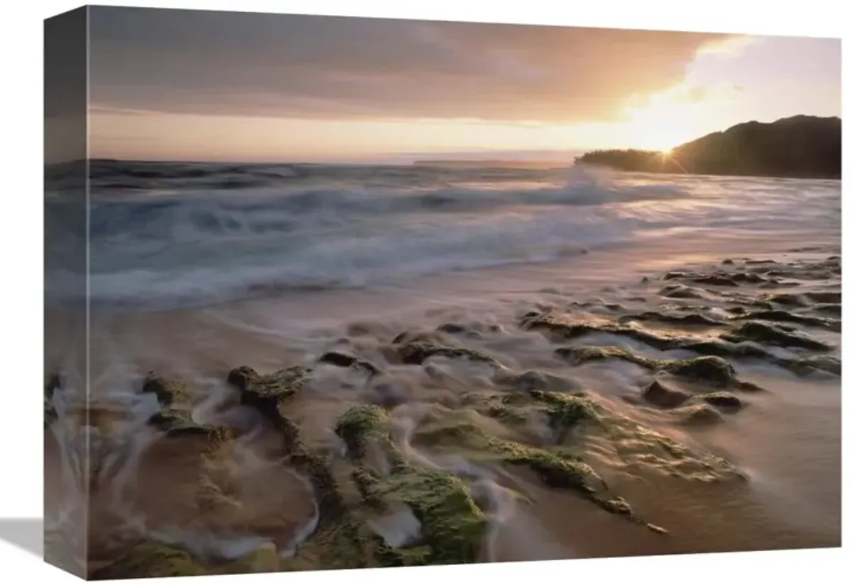 Waioli beach, Hanalei Bay, Kauai, Hawaii-Canvas Art-16x12