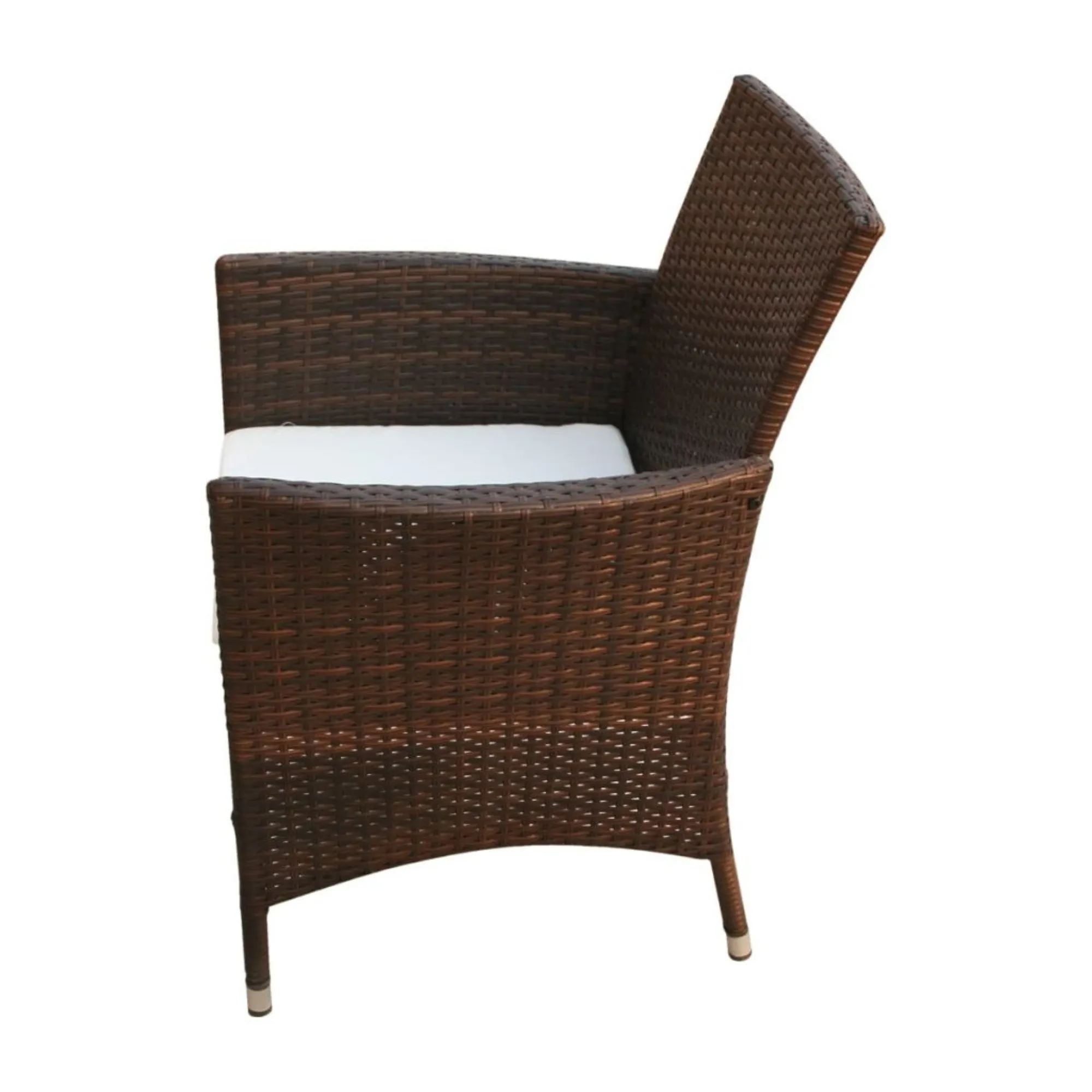 vidaXL Garden Chairs 2 pcs Poly Rattan Brown