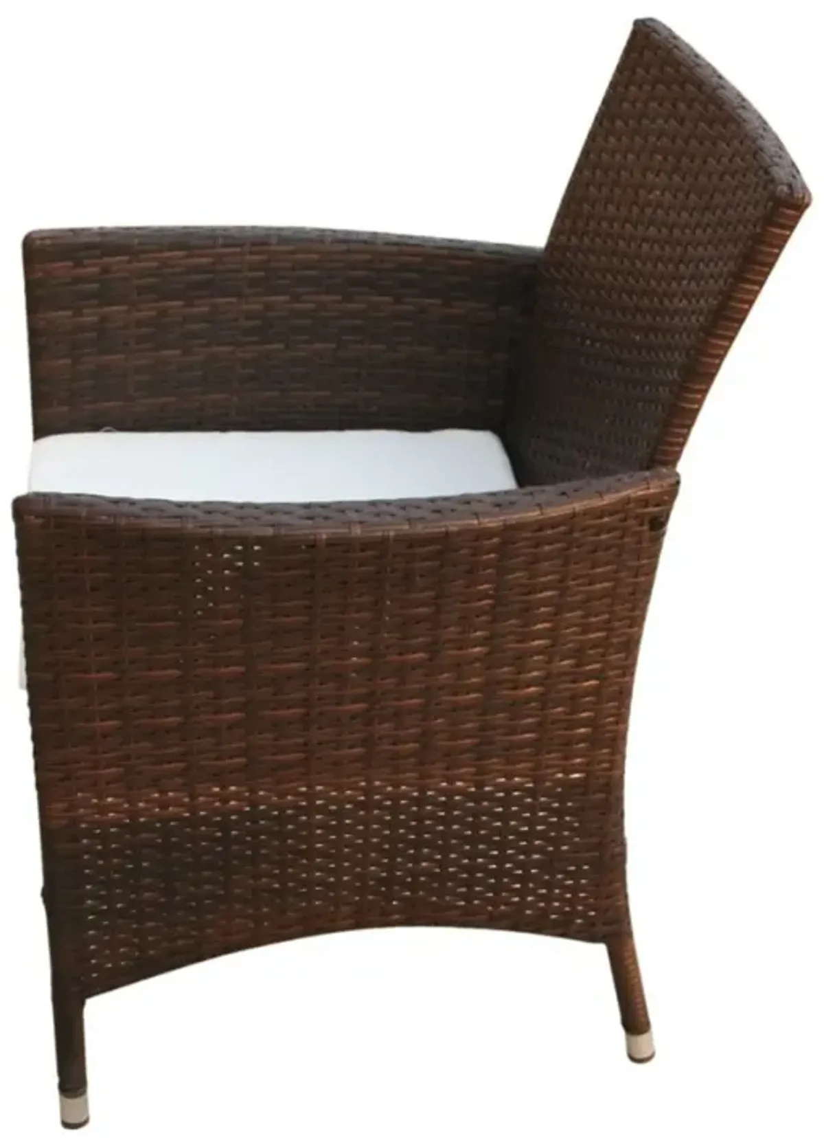 vidaXL Garden Chairs 2 pcs Poly Rattan Brown