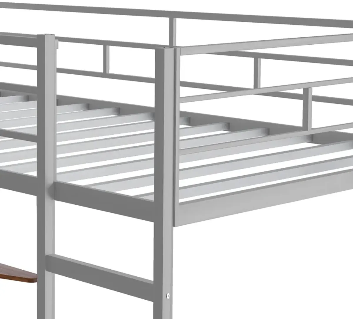 Merax Loft Bed Frame with 2 Built-in Ladders