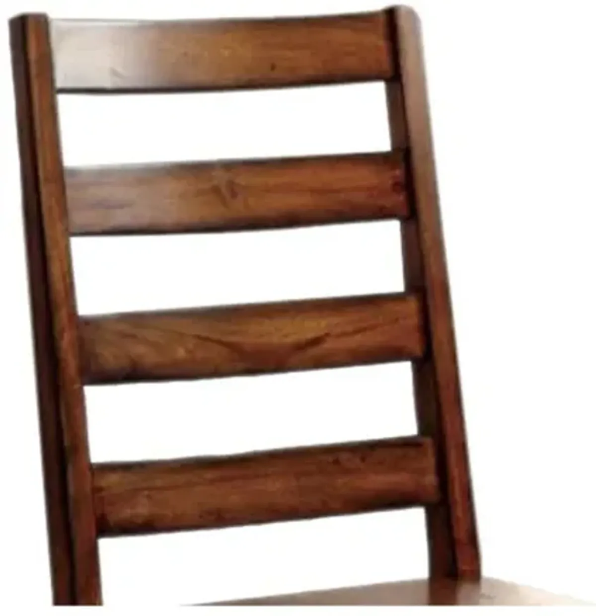 Transitional Wooden Side Chair with Ladder Style Back, Set of 2, Oak Brown