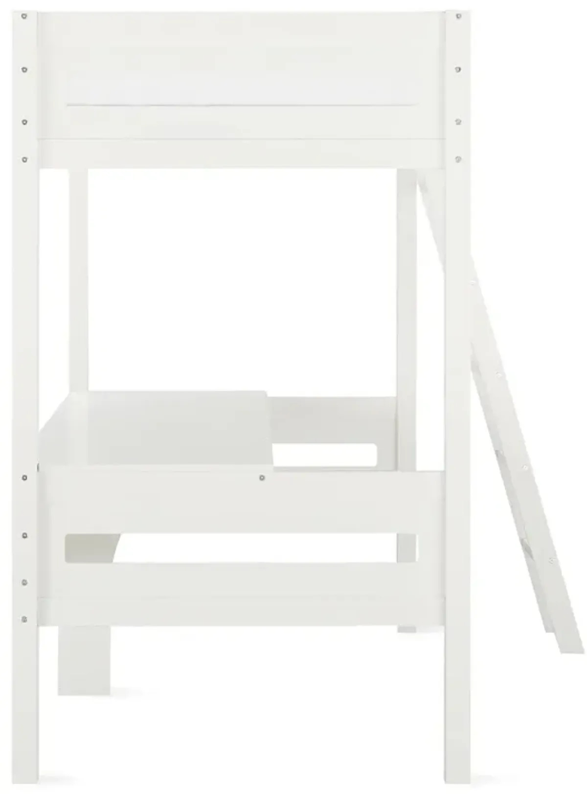 DHP Mountain View Loft Bed with Desk, White