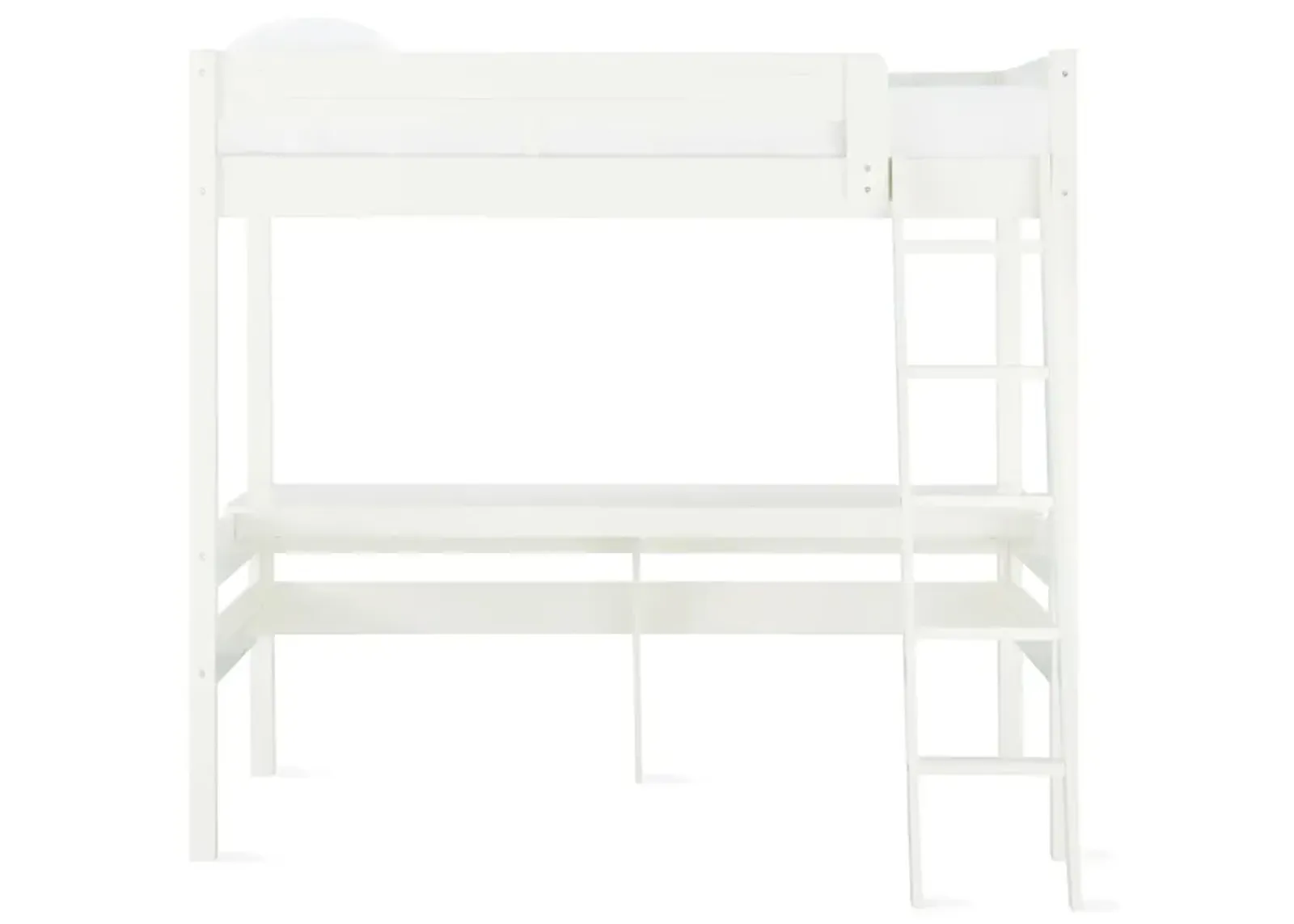 DHP Mountain View Loft Bed with Desk, White