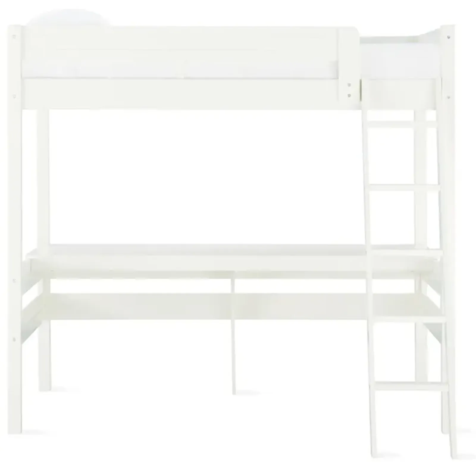 DHP Mountain View Loft Bed with Desk, White