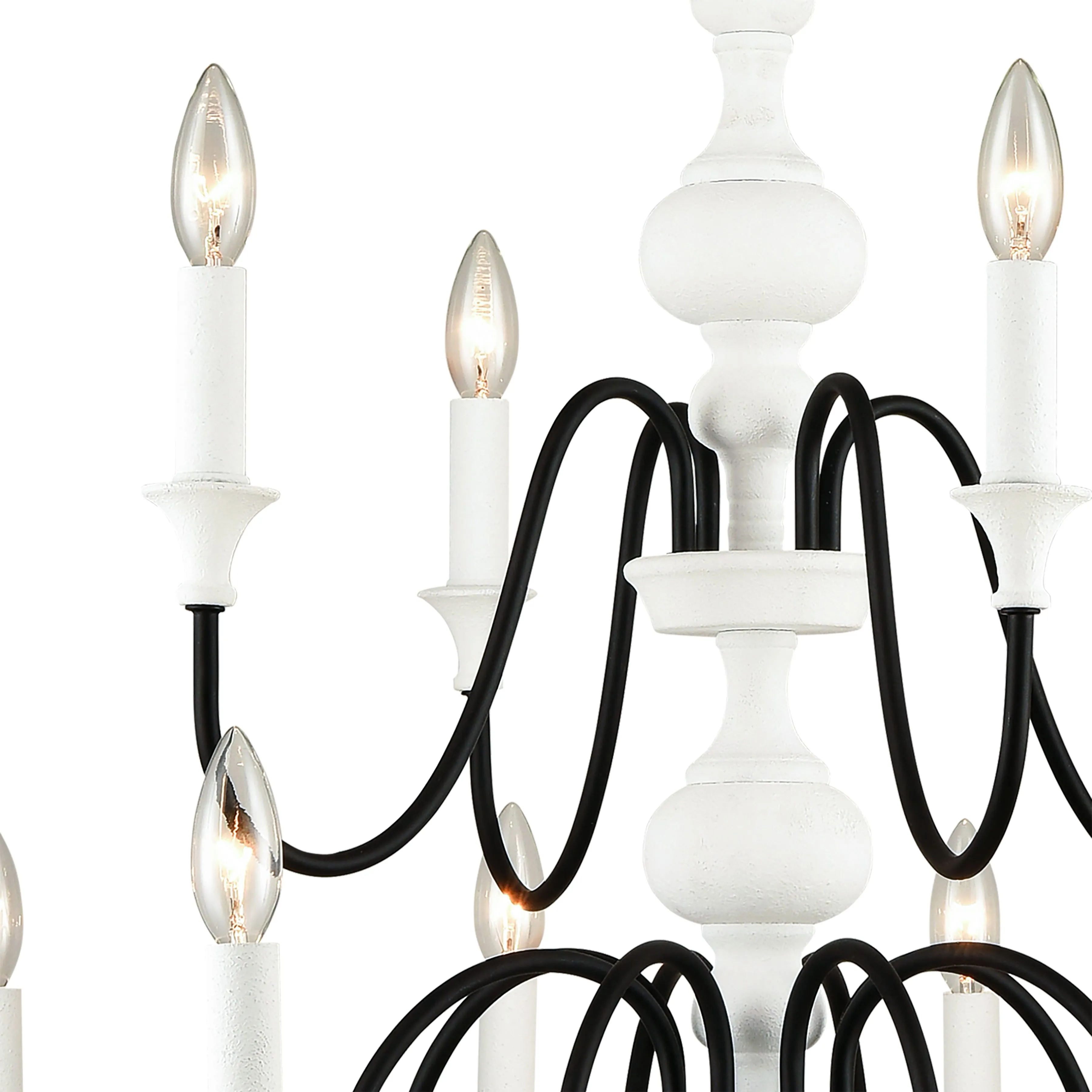 Val De Loire 36" wide white Chandelier