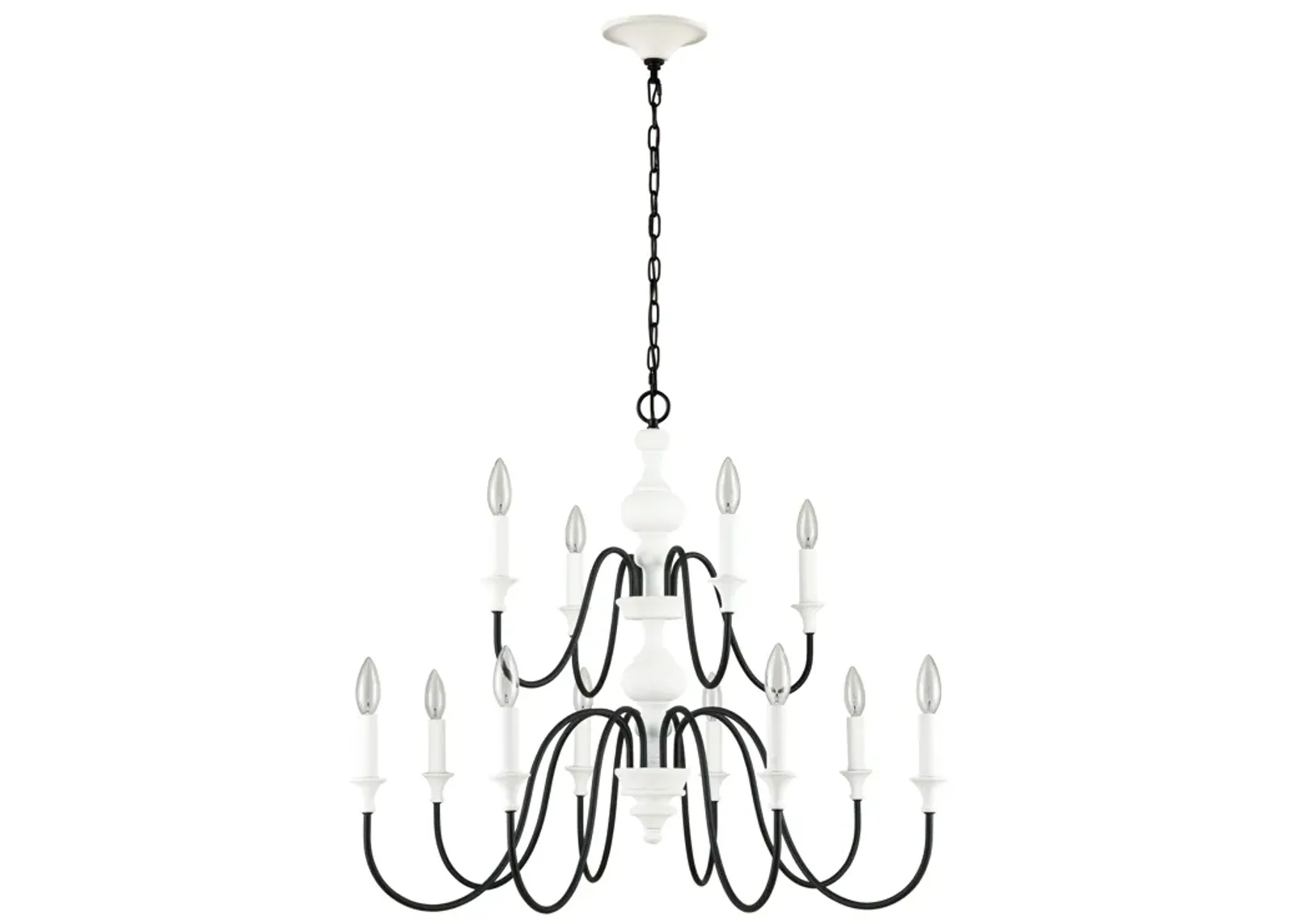 Val De Loire 36" wide white Chandelier