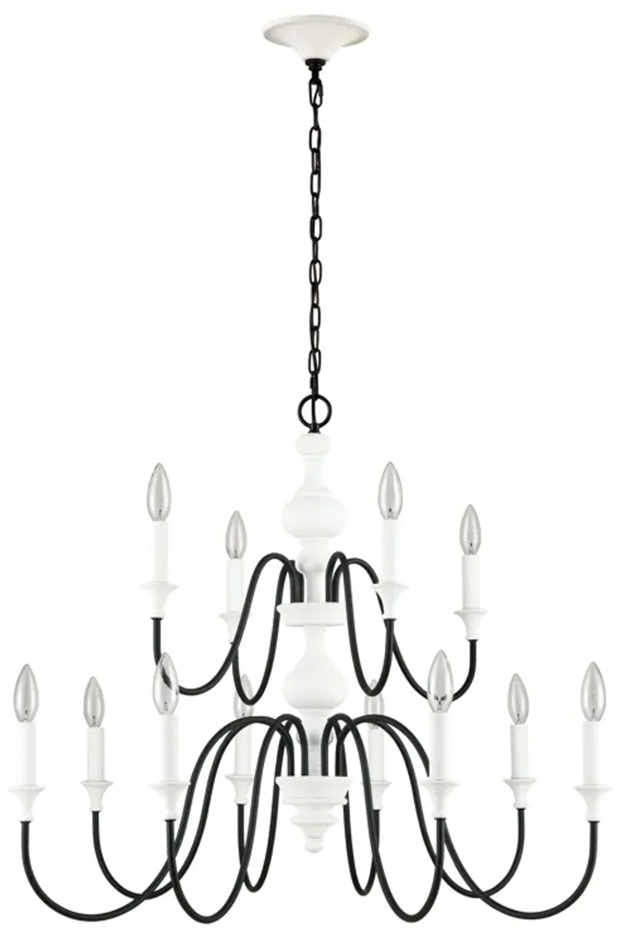 Val De Loire 36" wide white Chandelier