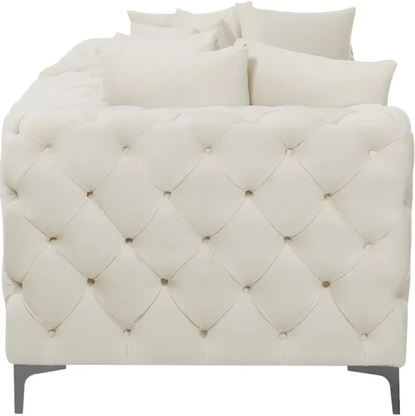 Meridian Furniture Tremblay Cream Velvet Modular Sofa