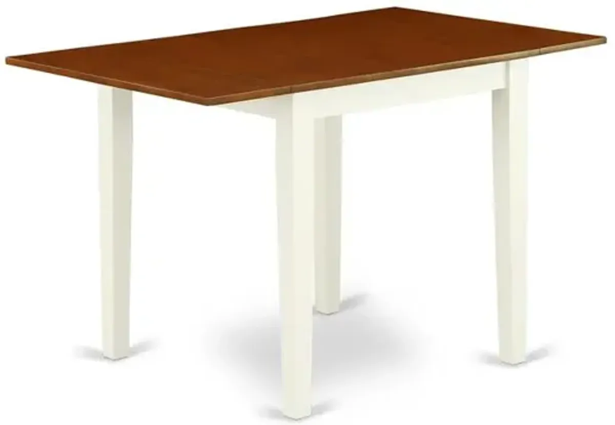 East West Furniture Dining Table Buttermilk & Cherry, NDT-WHI-T