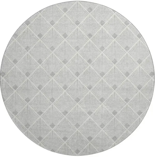 The Reserve TR9 Silver 8' Round Rug