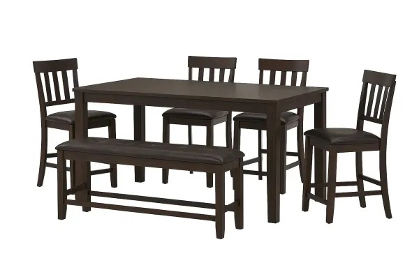 Haddigan 6 Piece Counter Height Dining Set