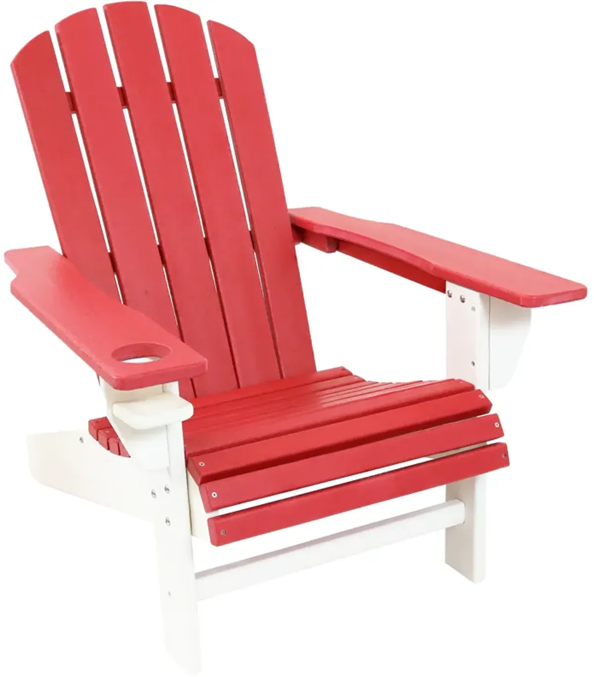 Sunnydaze All-Weather Adirondack Chair with Drink Holder