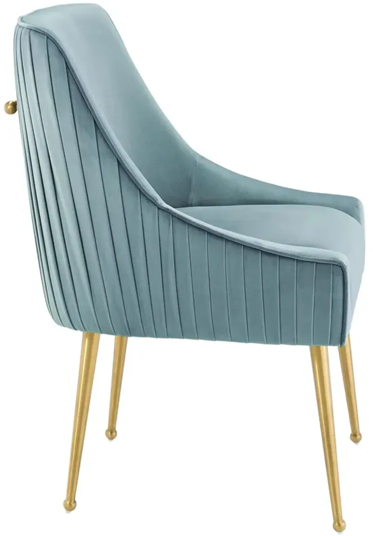 Discern Pleated Back Upholstered Performance Velvet Dining Chair