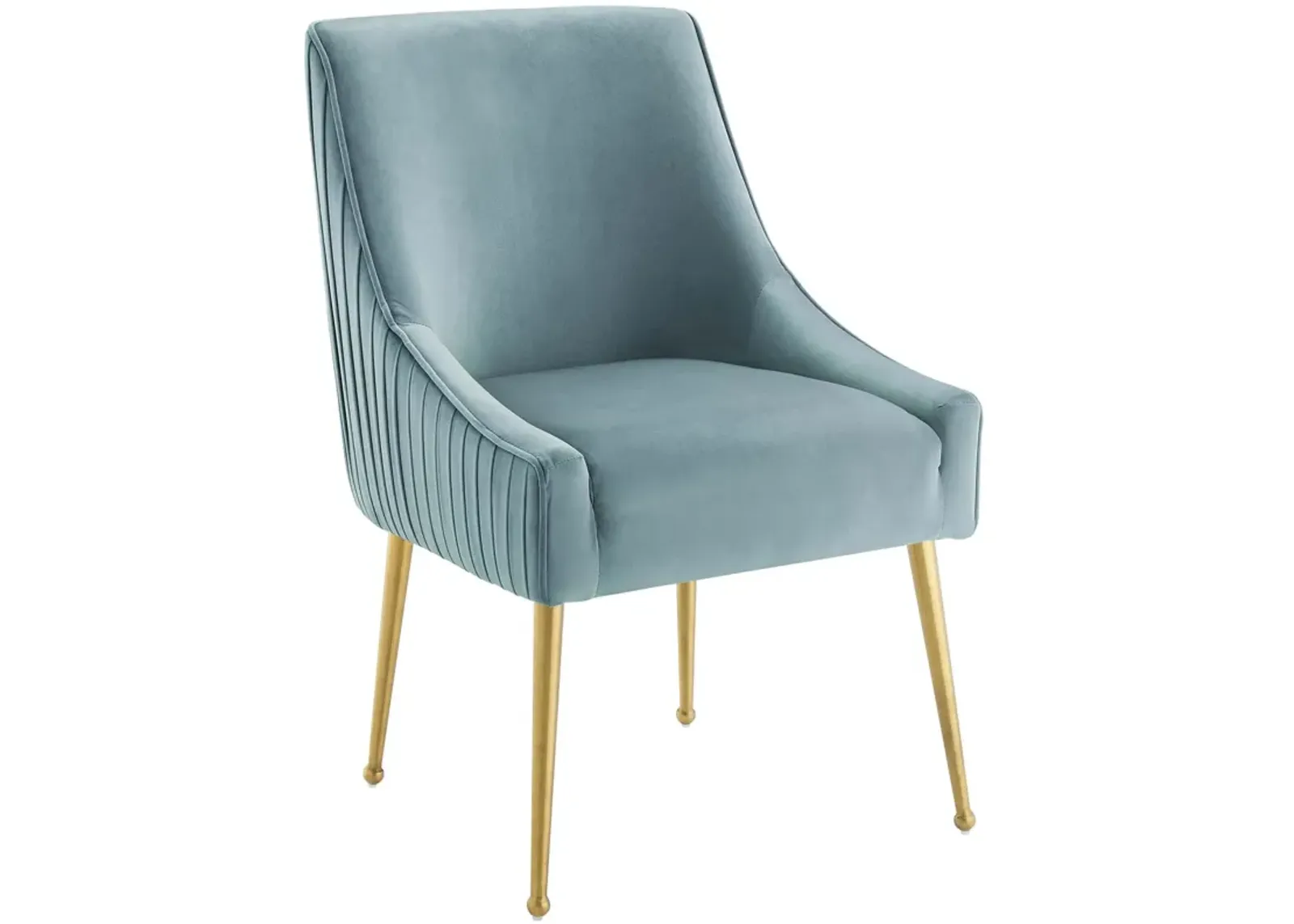 Discern Pleated Back Upholstered Performance Velvet Dining Chair