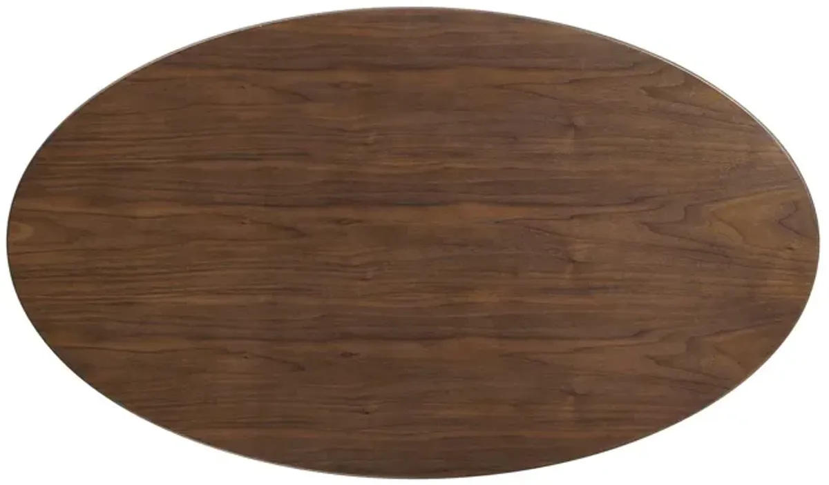 Modway - Lippa 48" Oval Wood Grain Dining Table Walnut