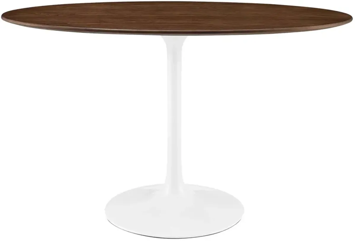 Modway - Lippa 48" Oval Wood Grain Dining Table Walnut