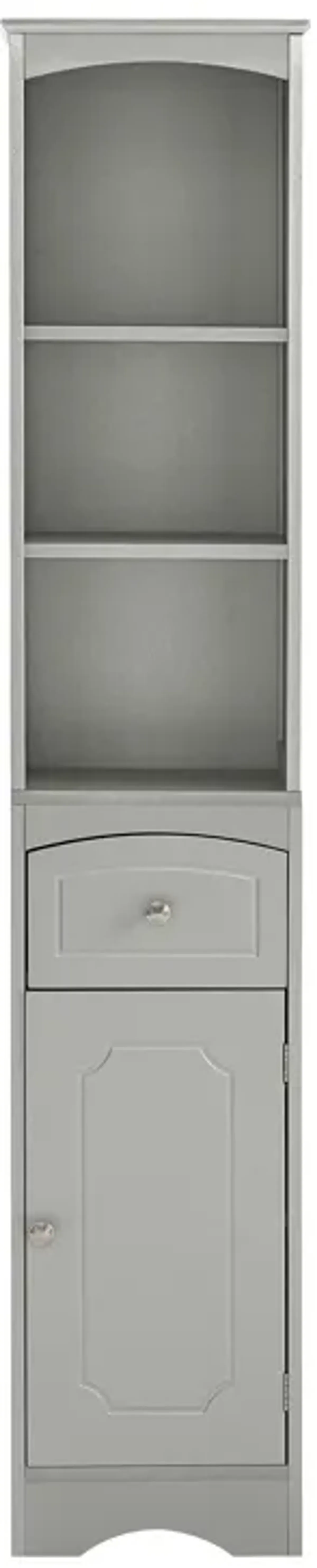Whisen Verticle Bathroom Cabinet, Freestanding Storage Cabinet with Drawer and Adjustable Shelves - Green