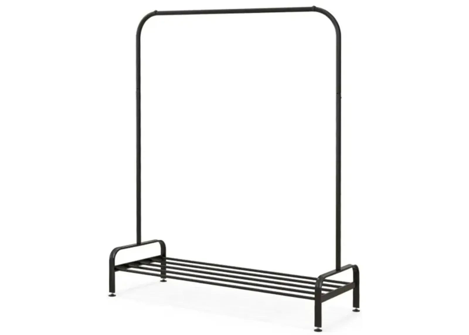 Hivvago Heavy Duty Clothes Stand Rack with Top Rod and Lower Storage Shelf