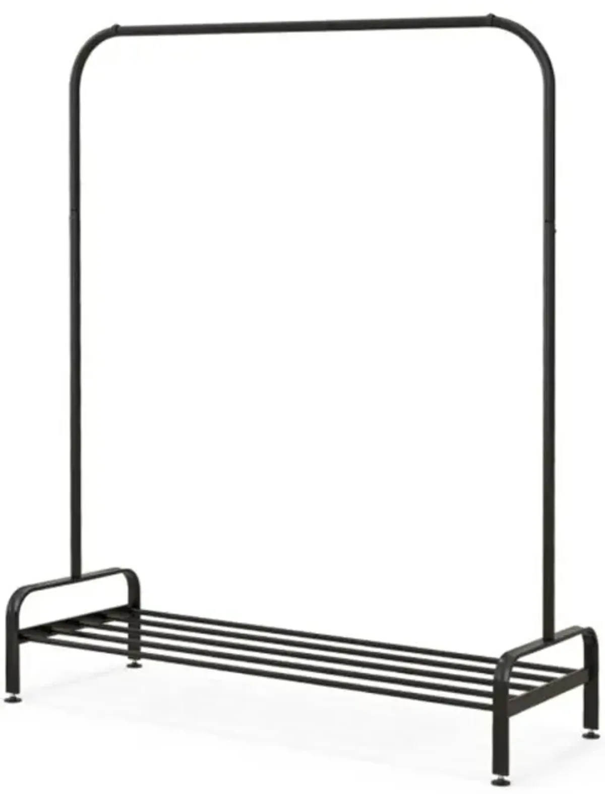 Hivvago Heavy Duty Clothes Stand Rack with Top Rod and Lower Storage Shelf