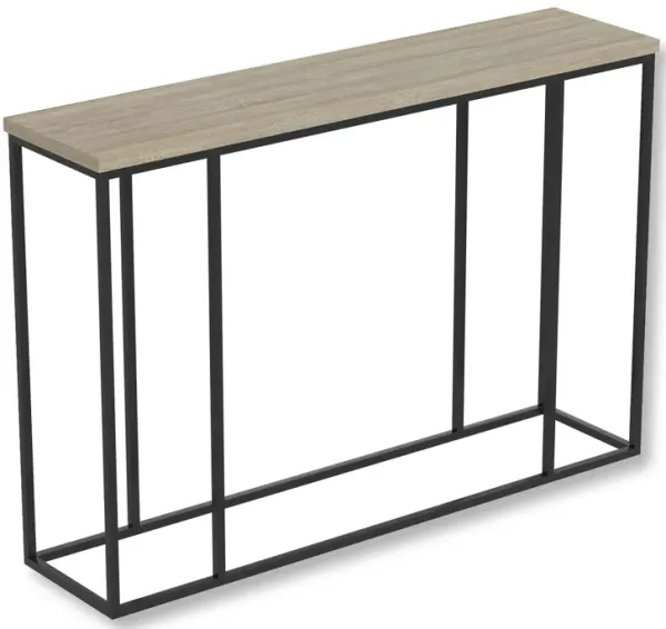 Safdie & Co Entryway Table Console Table Sofa Couch Table Accent Table - 47" Long Dark Taupe with Black Metal for Living Room