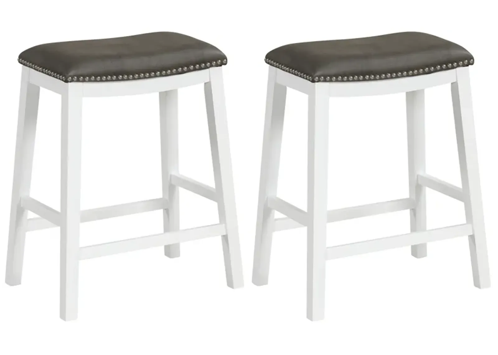 26 Inch Counter Height Bar Stool Set of 2 with Upholstered Seat