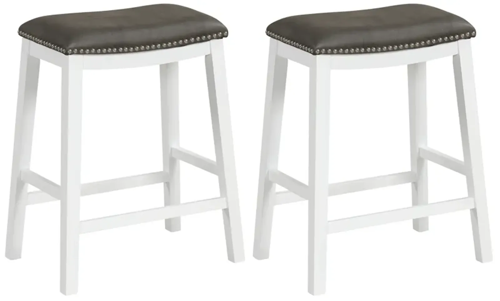 26 Inch Counter Height Bar Stool Set of 2 with Upholstered Seat