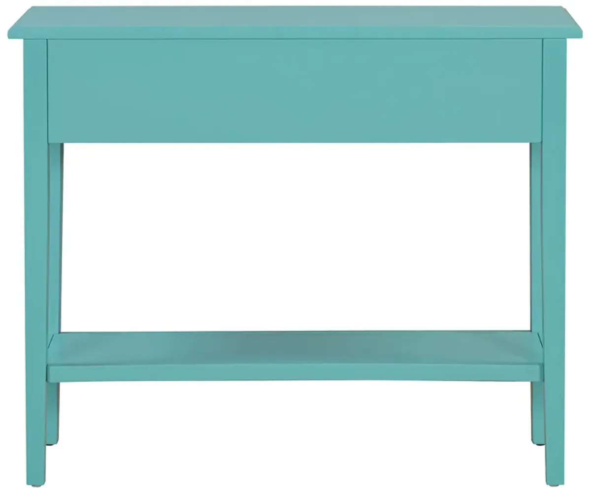 Merax Rustic Console Table with Drawers and Open Shelf