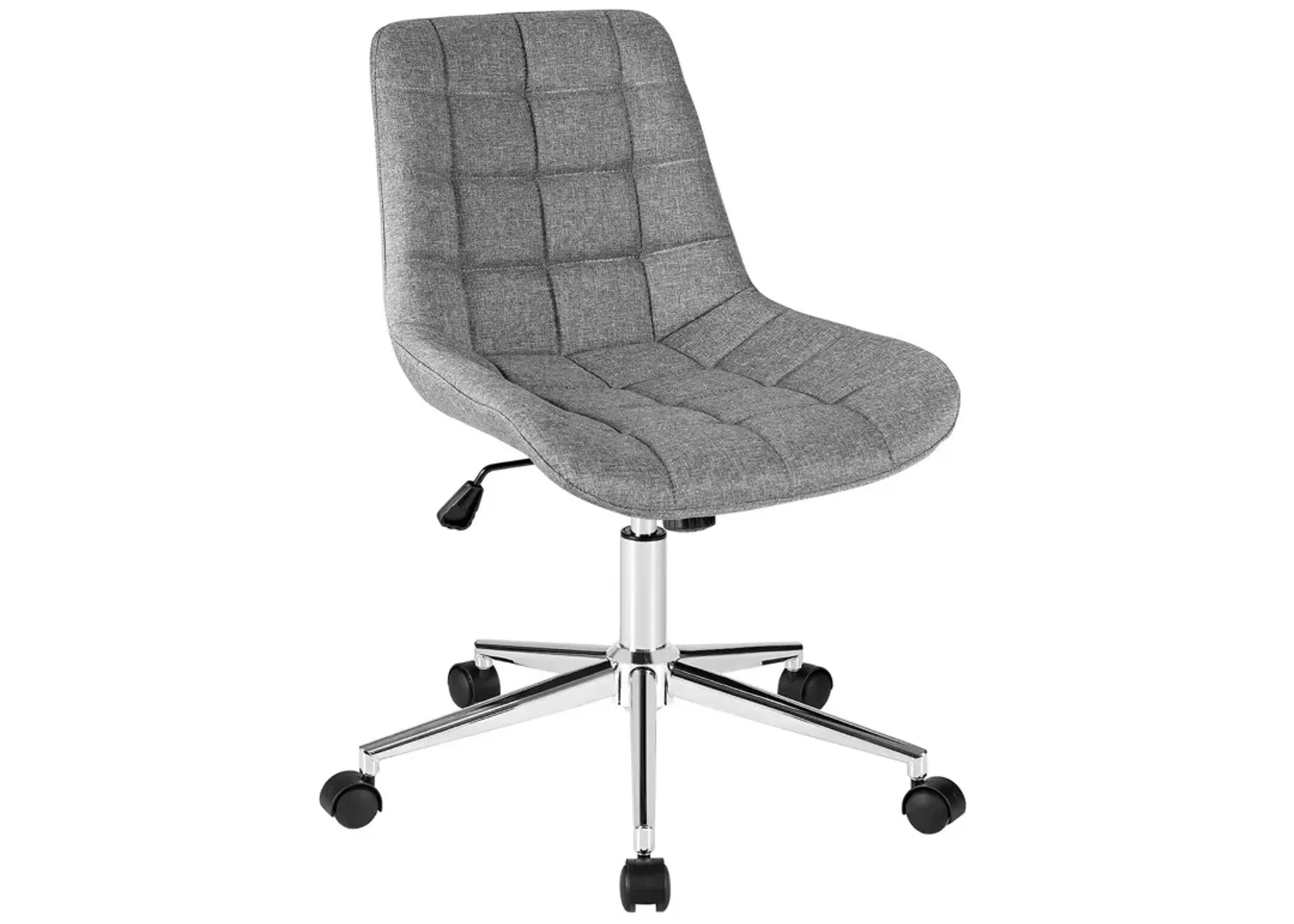 Fabric Adjustable Mid-Back Armless Office Swivel Chair