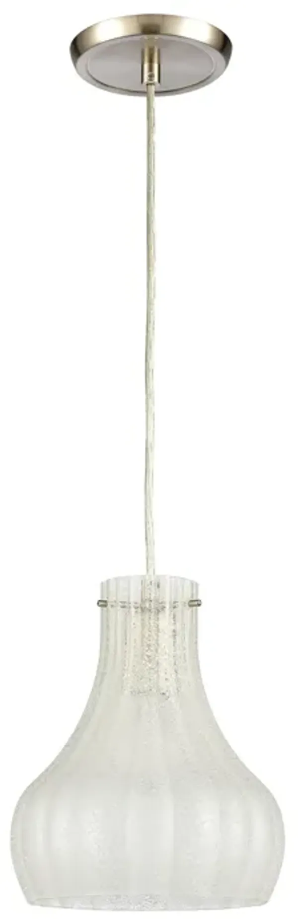 Coastal Scallop 8'' Wide 1-Light Clear Mini Pendant