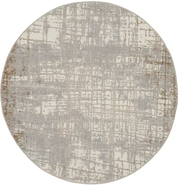 CK950 Rush CK950 Ivory/Taupe 4' x Round Rug