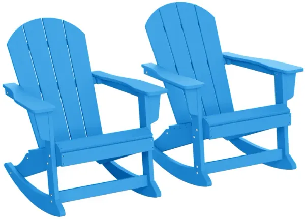 WestinTrends 2 piece set Outdoor / Patio Poly Adirondack rocking chairs ( 2 seater )