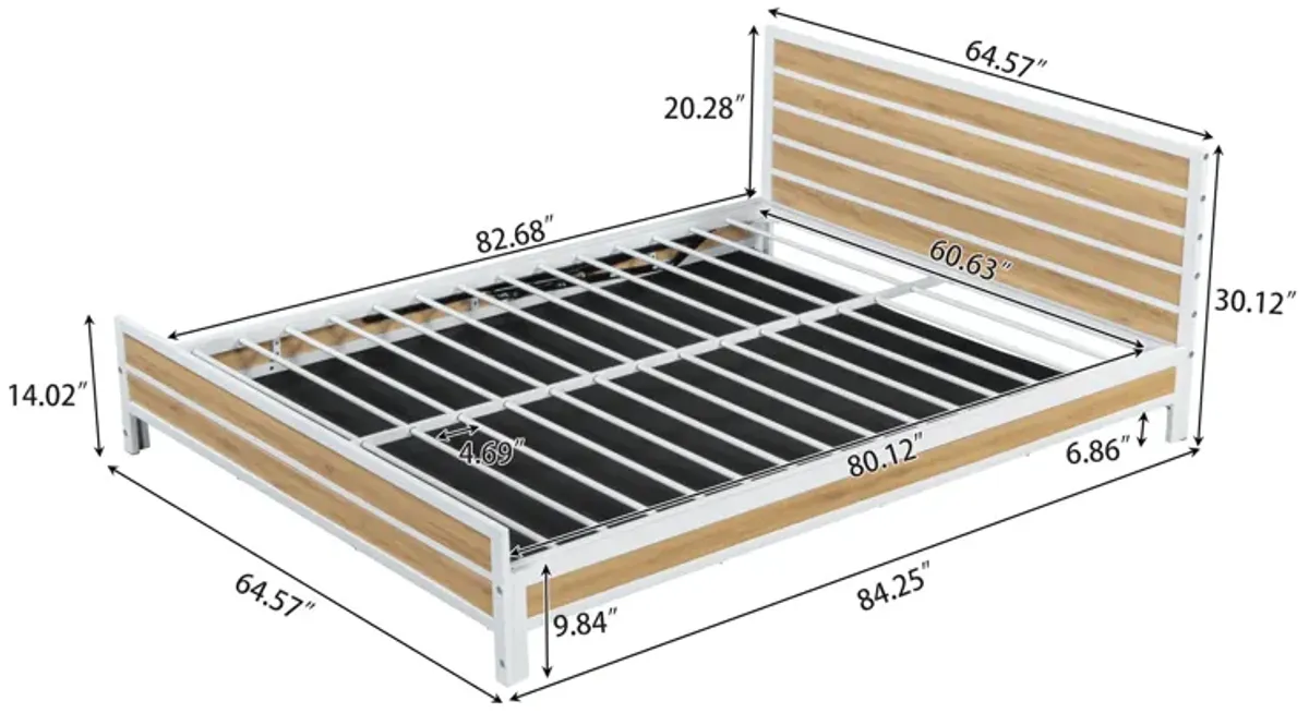 Merax Metal Platform Bed with Storage