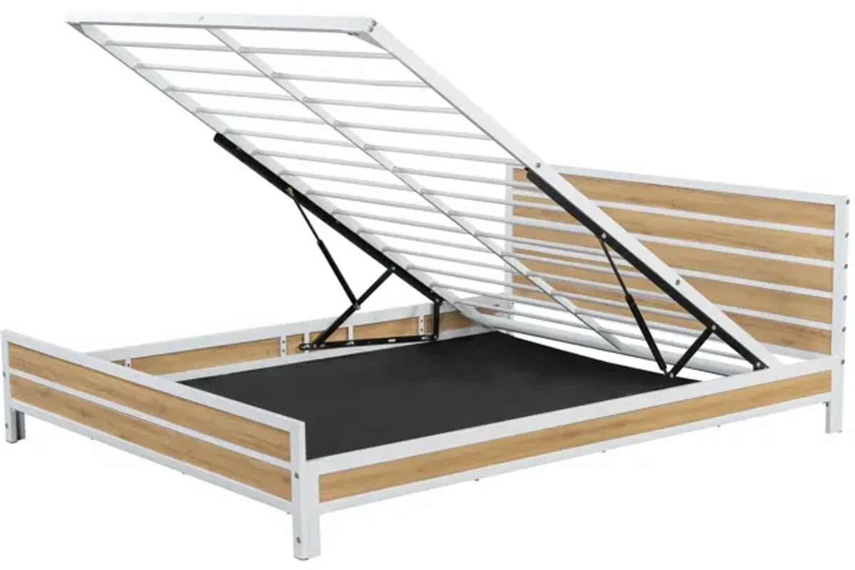 Merax Metal Platform Bed with Storage