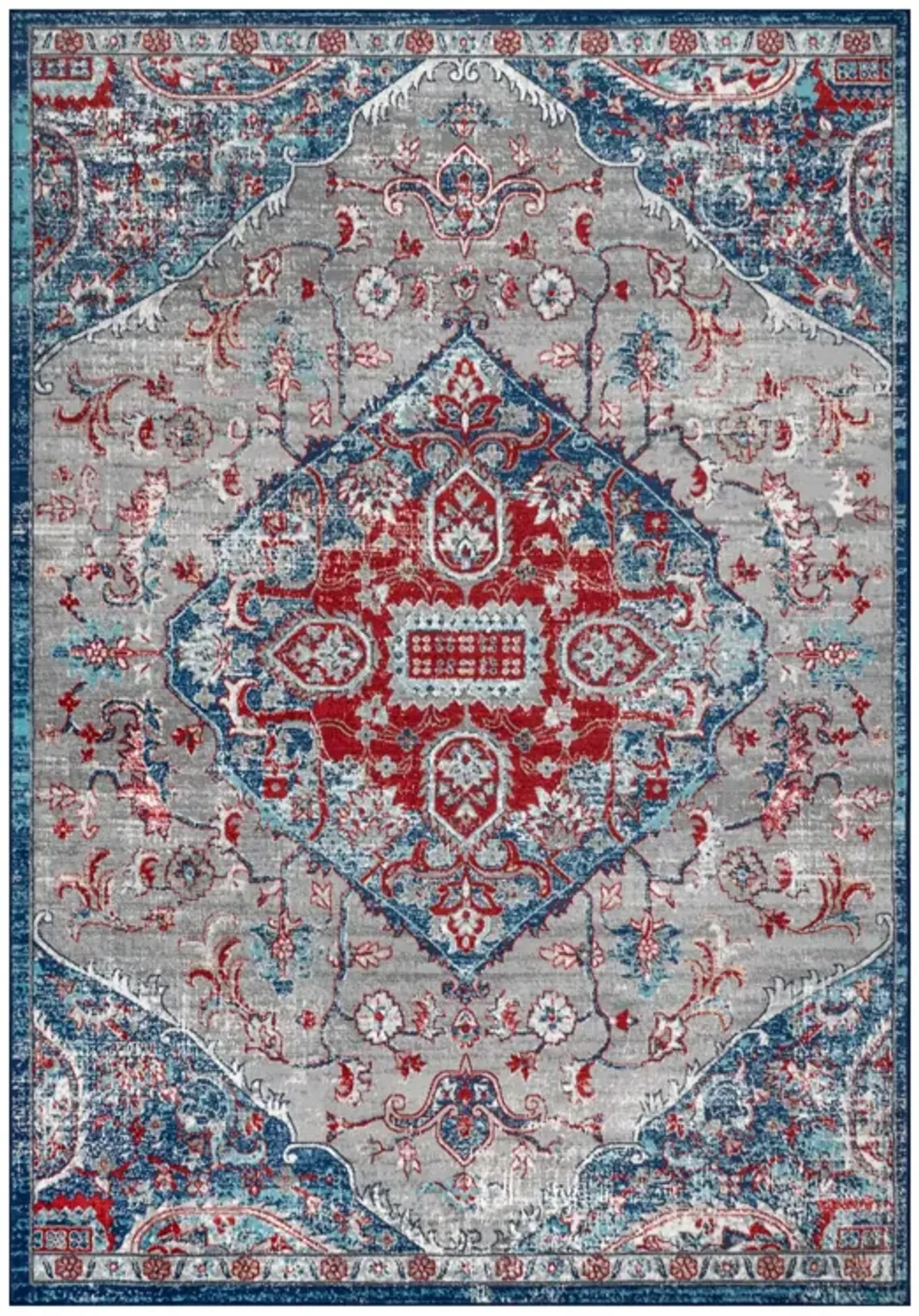 Friv Modern Persian Vintage Medallion Area Rug