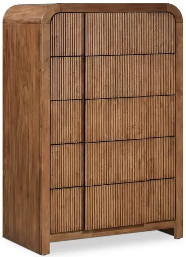 Meridian Furniture Fluted Walnut Chest