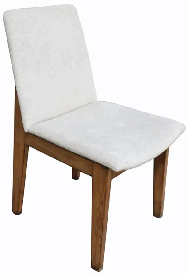 Kuro Dining Side Chair Set of 2, Tapered Legs, Reclaimed Wood, White - Benzara