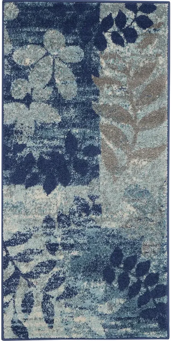 Tranquil TRA01 Ivory/Light Blue 2'3" x 7'3" Rug