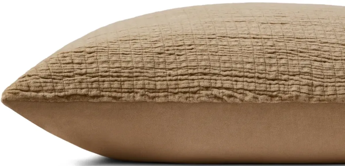 Gale PMH0050 Latte 22''x22'' Down Pillow by Magnolia Home by Joanna Gaines x Loloi