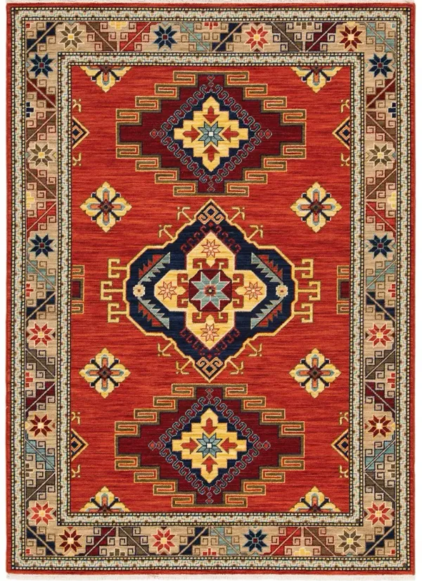Lilihan 7'10" x 10'10" Red Rug