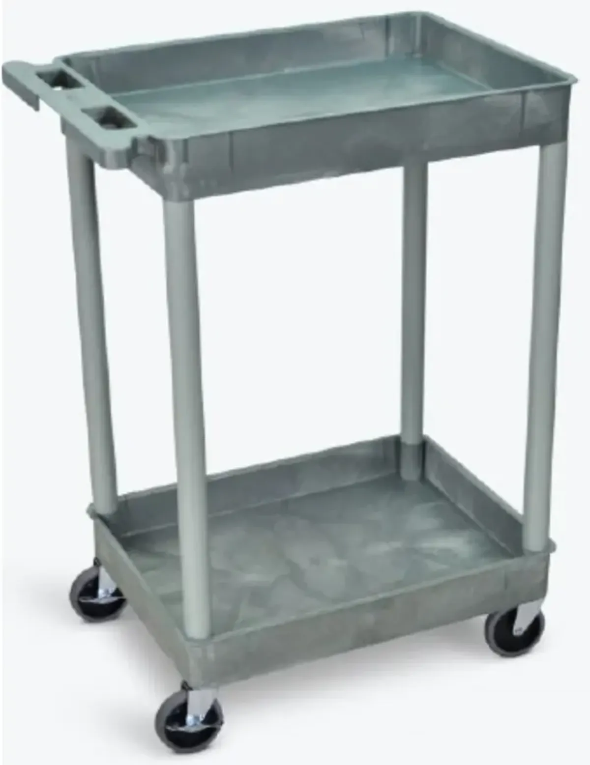 Luxor 2 Shelf Gray Tub Cart