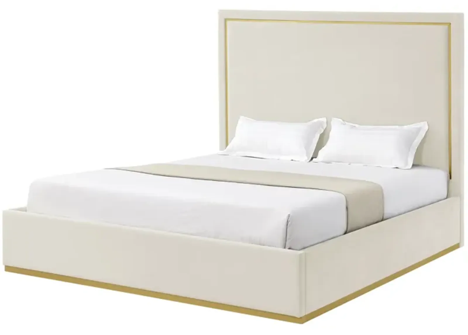 Inspired Home Emil Velvet Platform Bed